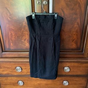 Black strapless dress